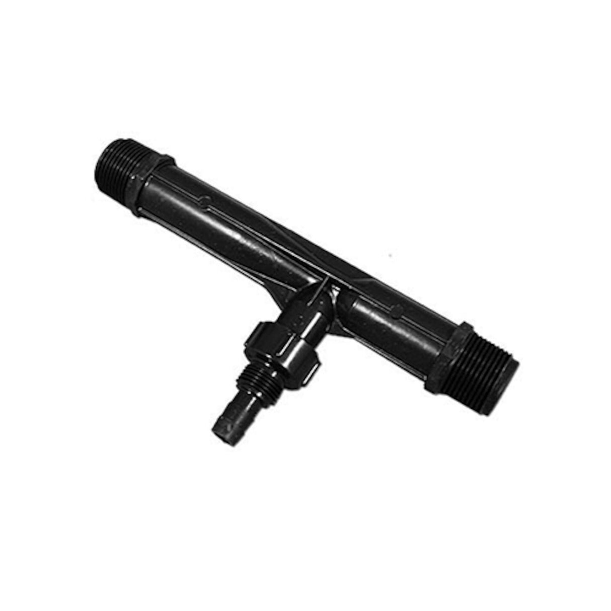 Ozone Injector, Mazzei, 1"MPT x 1"MPT x 1/2"Barbed Cap, 5psi/3.9GPM to 120psi/1-GPM : 978-MAZZEI