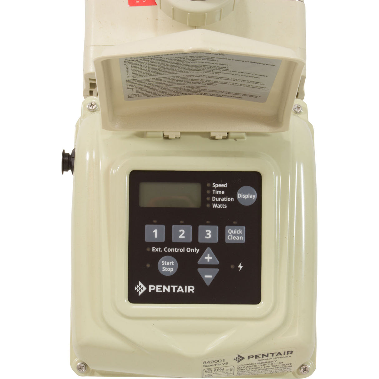 Pump, Pentair SuperFlo VST, 1.5hp, 115/208-230v, Var-Spd, Almond : 342002