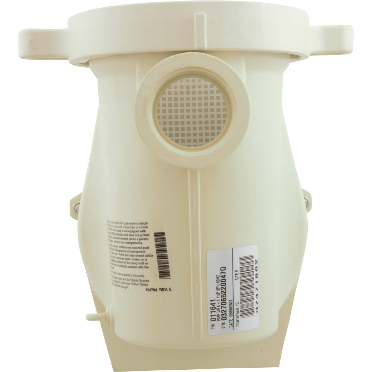 Pump, Pentair WFK-4, 1.0hp, 208-230/460v, 3-Phase, Super Duty : 011641 - Pentair - 788379863852 - PartsForSpas.com