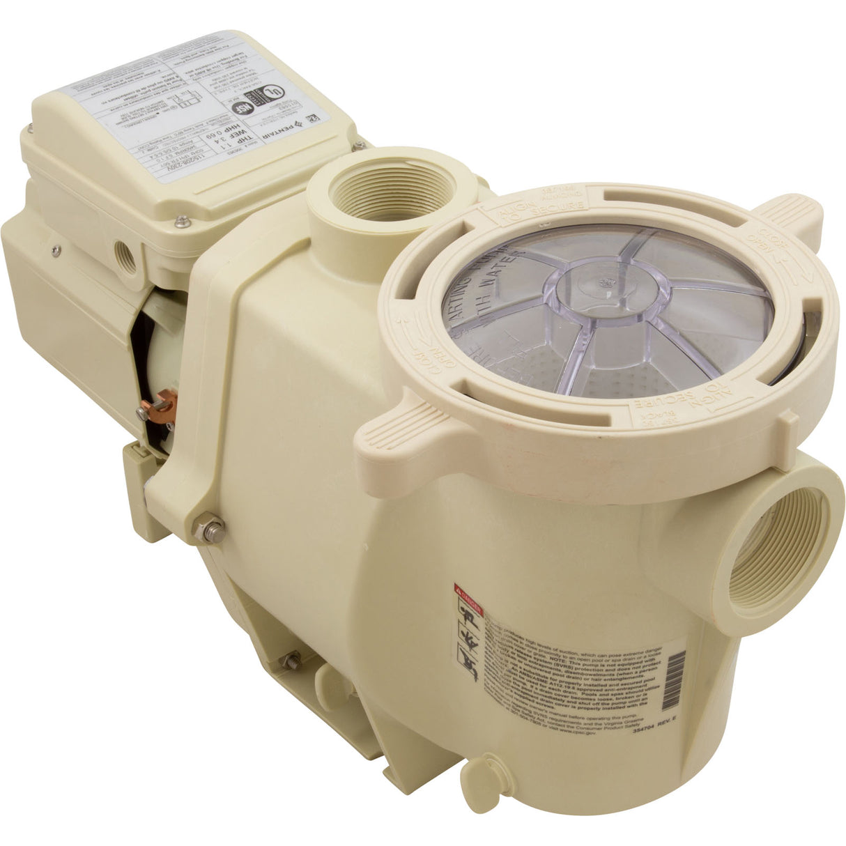 Pump, Pentair WF, 1.1hp, 115/208-230v, 1-Spd, Prem Eff, TEFC : 015583