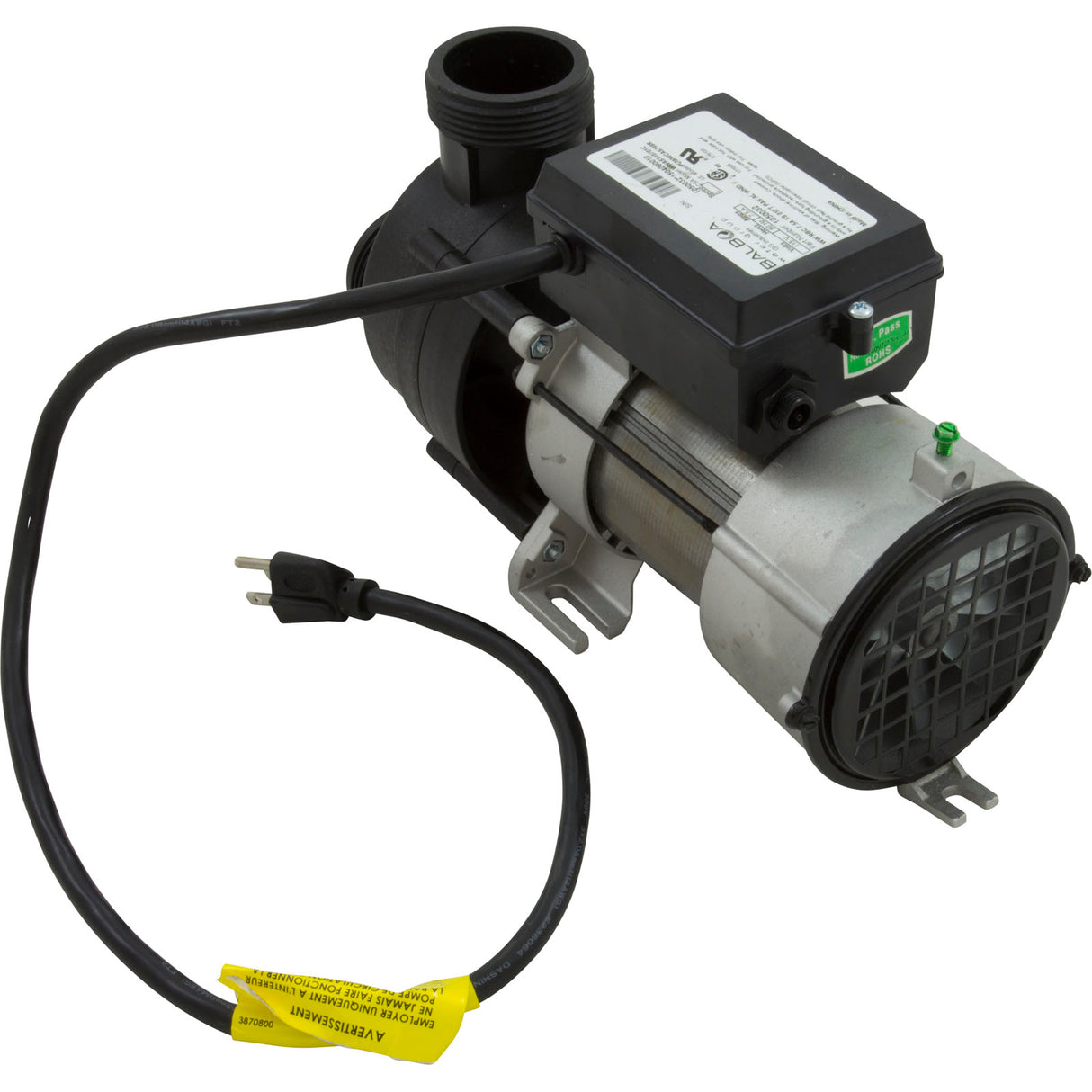 Pump, Bath, Balboa WOW, 115v, 7.5A, OEM, w/ Air Switch : 1050032 - Balboa Water Group - 1050032 - PartsForSpas.com