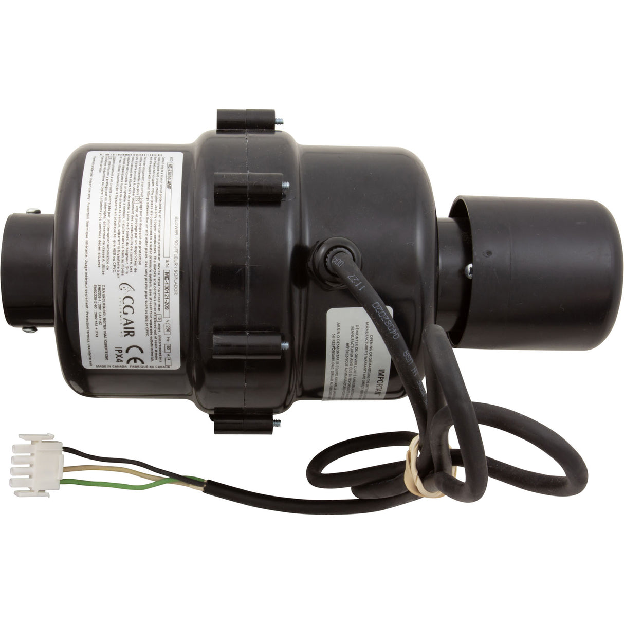 Blower, CG Air Millenium 3, 115v, 7.0A, 3-Spd, 3ft AMP : M3-120/60