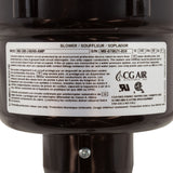 Blower, CG Air Millenium O, 230v, 6.0A, Heater, 3' AMP, w/Muffler : MO300-240/60A
