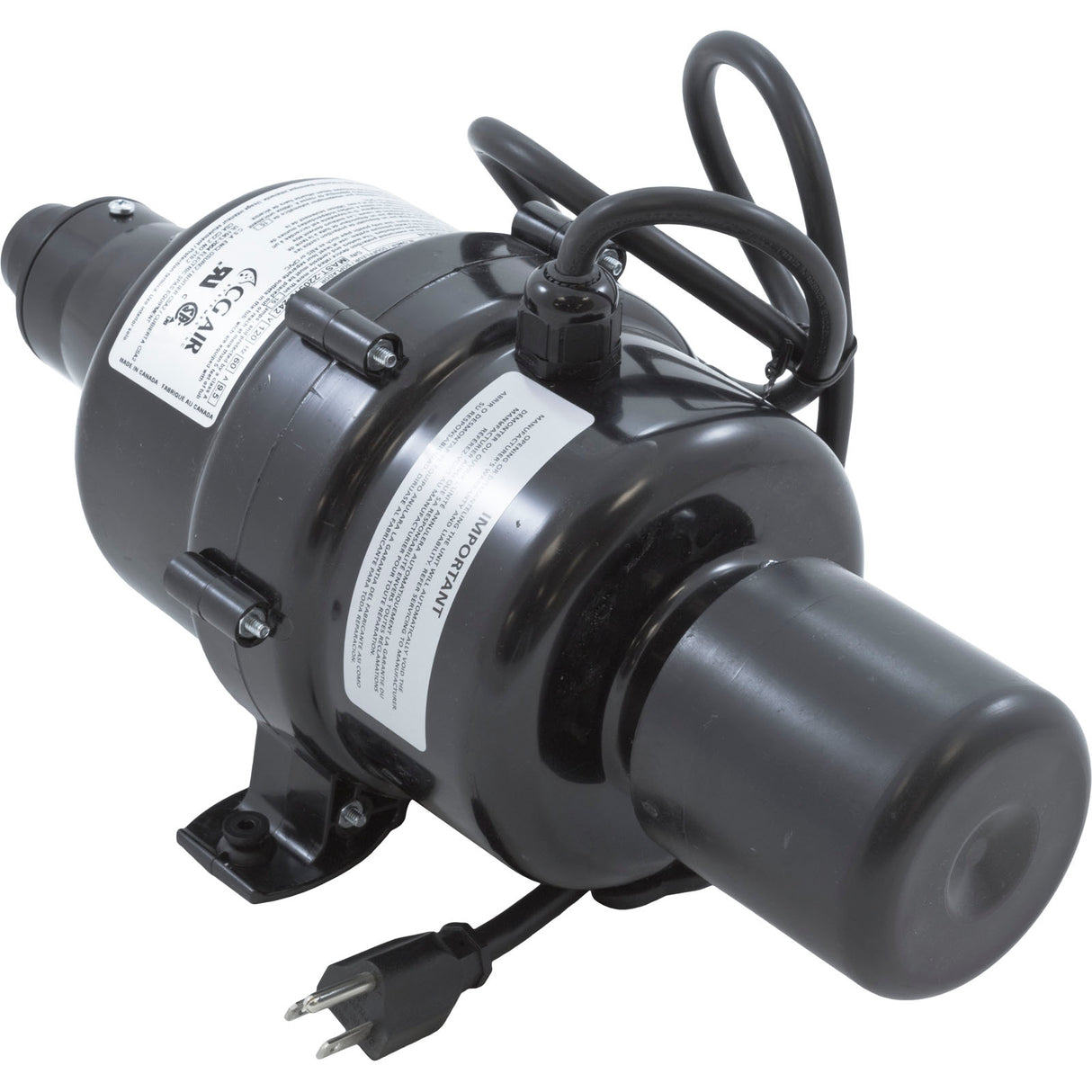 Blower, CG Air Millenium AS, 115v, 9.5A, w/Htr, Mflr, 3ft Nema, AS : MAST300-750-120/60AN