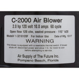 Blower, Air Supply Comet 2000, 2.0hp, 115v, 10A, 4ft AMP : 3220131