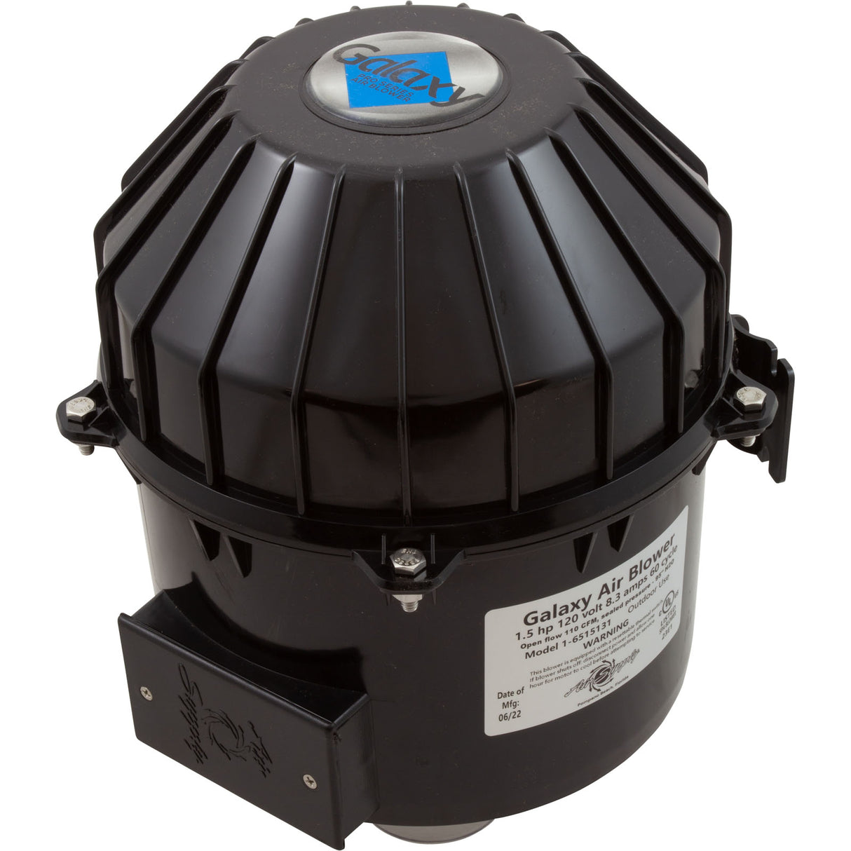 Blower, Air Supply Galaxy Pro, 1.5hp, 115v, 7.4A, Hardwire : 6515131