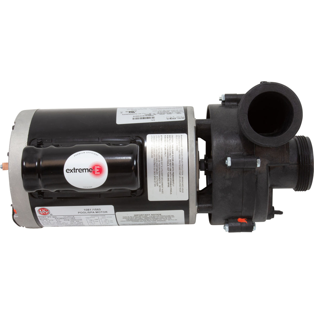 Pump, BWG Vico Ultimax, 3.0hp, 230v, 2-Spd, 56fr, 2", Side Disch : 5235212-S - Balboa Water Group - 5235212-S - PartsForSpas.com