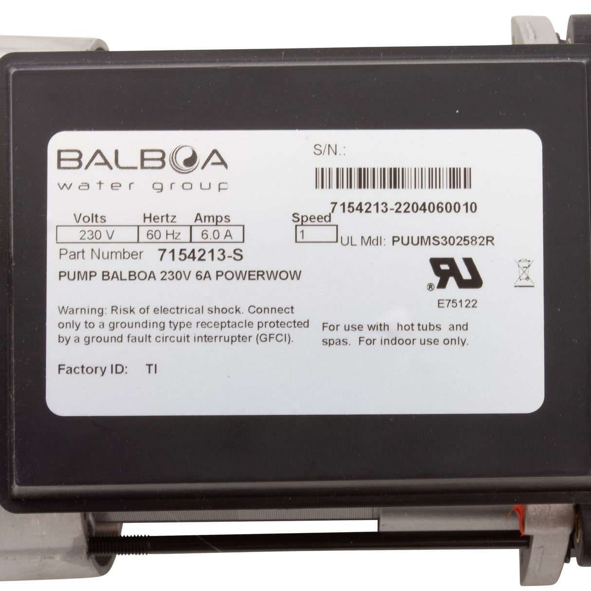 Pump, BWG Vico Ultimax GE, 3.0hp, 230v, 2"mbt, OEM : 7154213-S - Balboa Water Group - 7154213-S - PartsForSpas.com