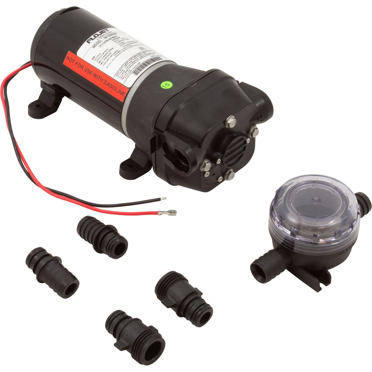 Pump, Xylem Flojet 4100 Quad, 24VDC, 5A, 5.0GPM : 4125-504A - Parts For Spas - 4125-504A - PartsForSpas.com