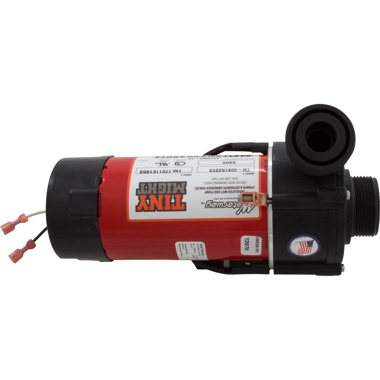 Pump, Circ, WW Tiny Might, 1/16hp, 230v, 1/2"s x s/1"Union, OEM : 3312620-14 - Waterway Plastics - 806105066152 - PartsForSpas.com