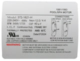 Pump, WW Executive, 4.0hp, 230V, 2-Spd, 56Fr, 2-1/2", 8ft Cord : ME-40226-25