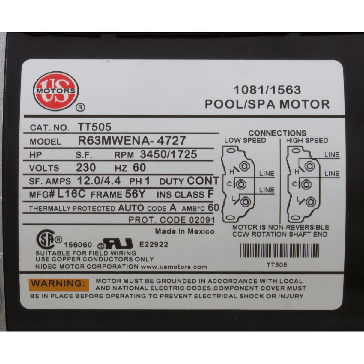 Pump, WW Exec, 4.0hp, 230v, 2-Spd, 56fr, 2", OEM : 3721621-1D - Waterway Plastics - 3721621-1D - PartsForSpas.com