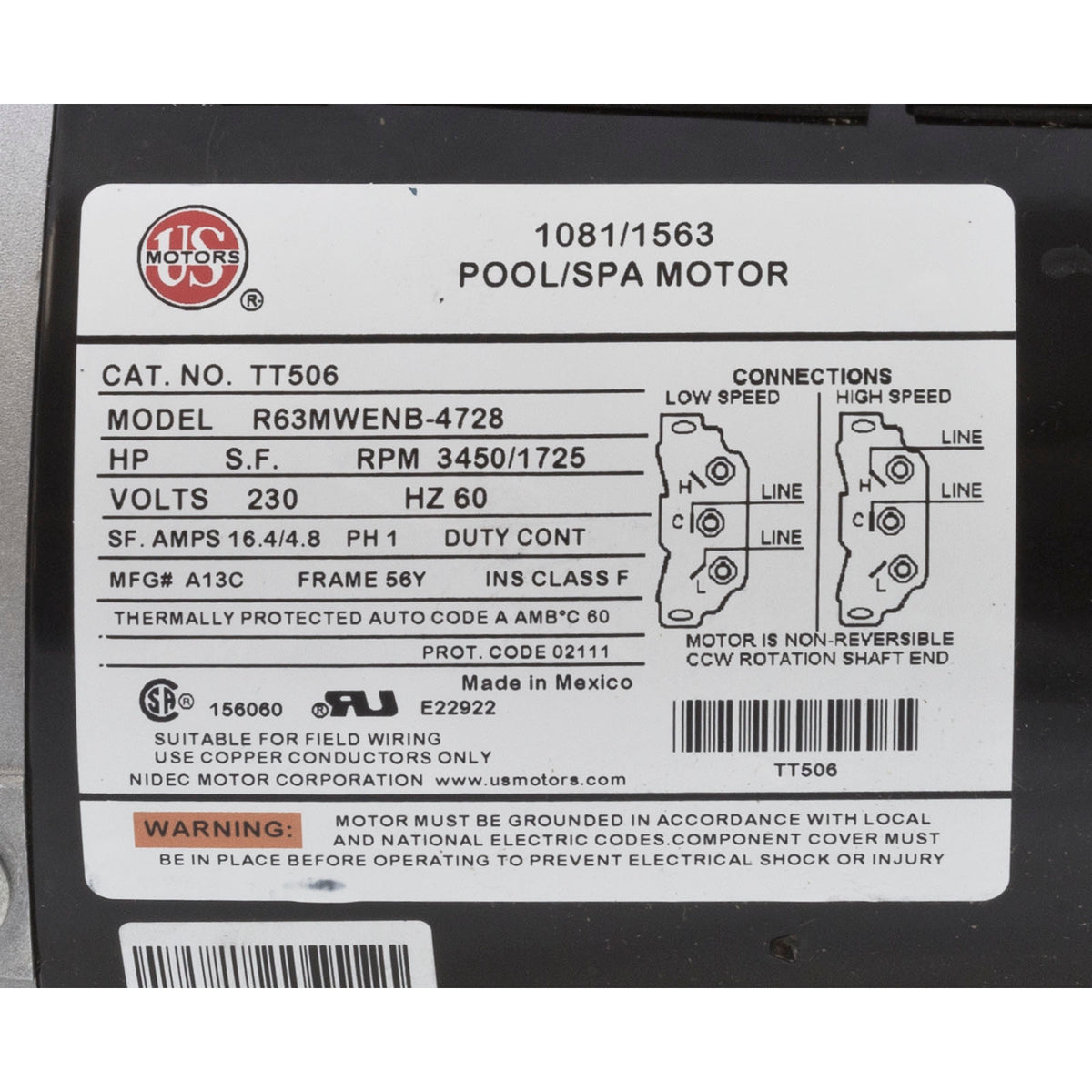 Pump, WW Exec, 5.0hp, 230v, 2-Spd, 56fr, 2", OEM : 3722021-1D - Waterway Plastics - 8.06105E+11 - PartsForSpas.com