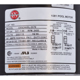 Pump, Booster, Waterway Universal, 0.75hp, 115v/230v, 3/4"fpt, OEM : 3810430-1PDA - Waterway Plastics - 806105506252 - PartsForSpas.com