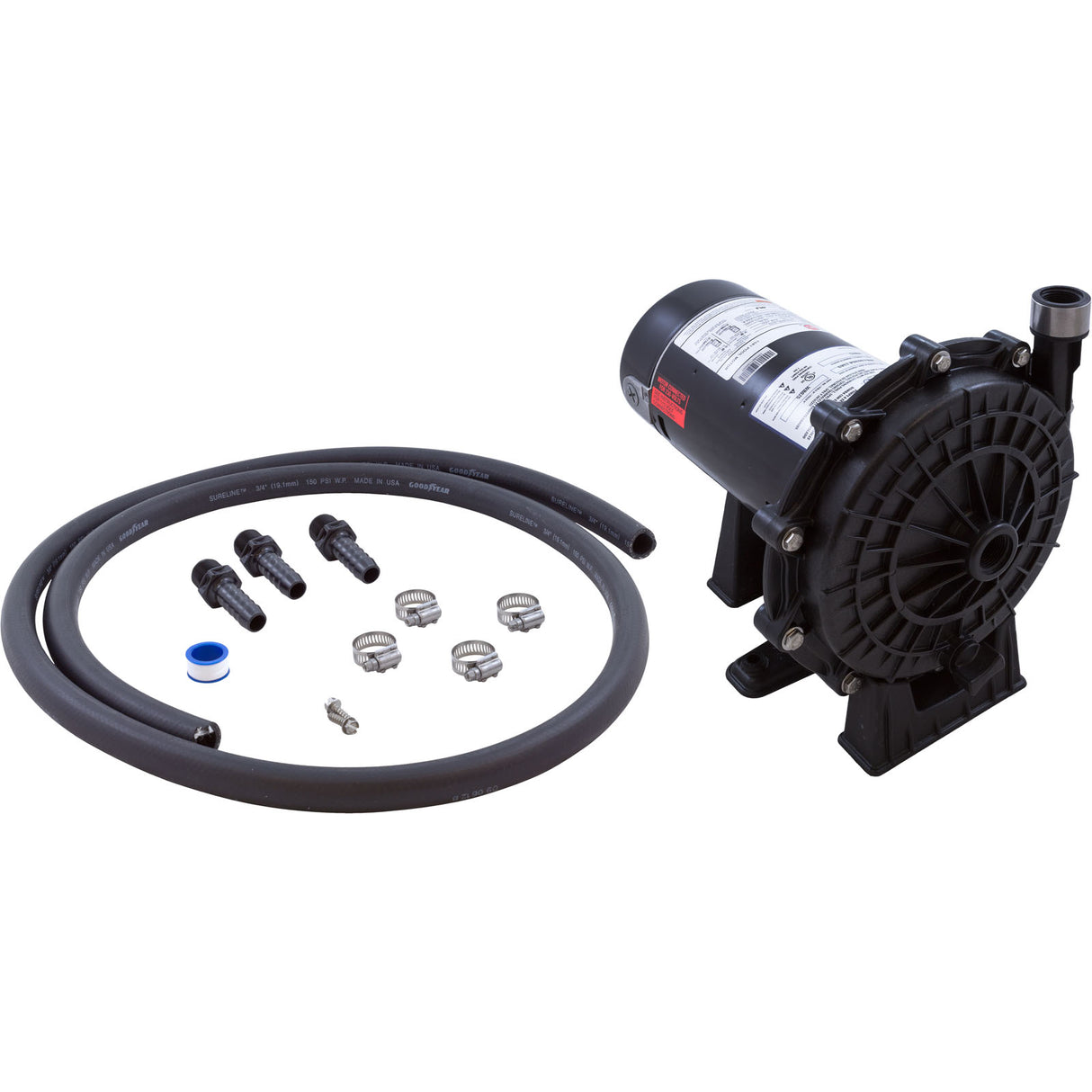 Pump, Booster, Waterway Universal, 0.75hp, 115v/230v, 3/4"fpt, OEM : 3810430-1PDA - Waterway Plastics - 806105506252 - PartsForSpas.com