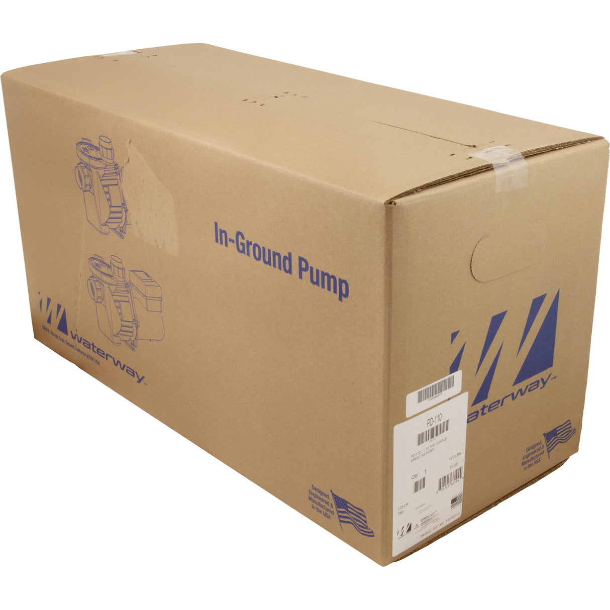 Pump, Waterway Power Defender PD-110, 1.1hp, 115/230v, 1-Spd : PD-110 - Waterway Plastics - 806105661944 - PartsForSpas.com