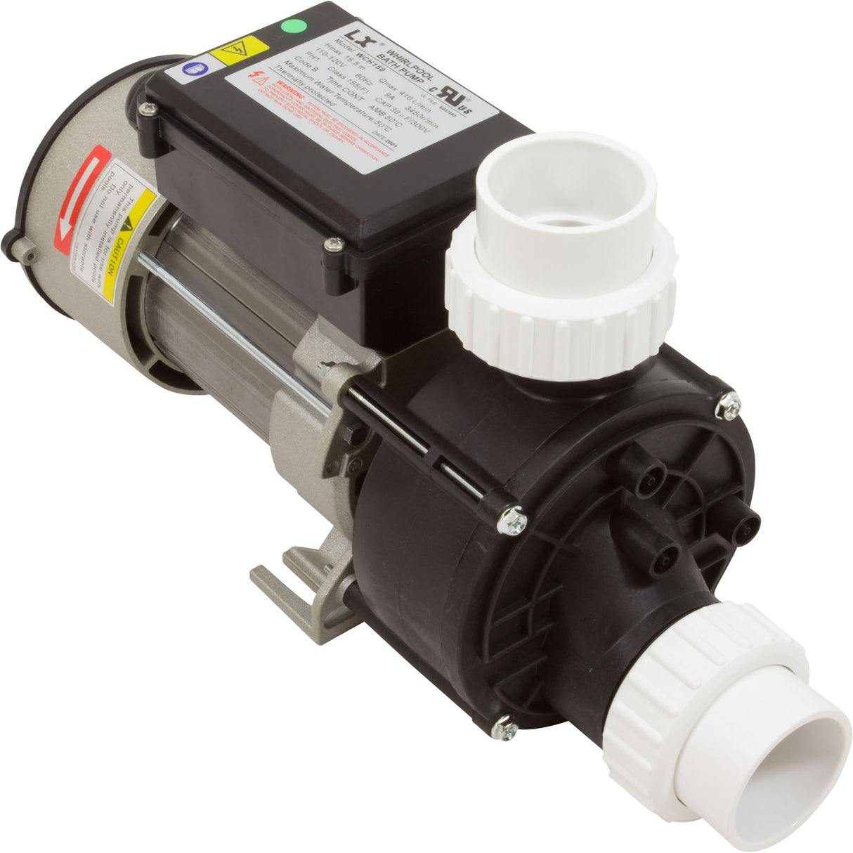 Pump, Bath, LX WCH, 9.0A, 115v, 1.5", w/Air Switch : WCH150 - Lingxiao (LX) Pump - WCH150 - PartsForSpas.com