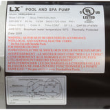 Pump, LX 56WUA, 5.0hp, 230v, 2-Spd, 56Fr, 2.5" x 2.5", SD : 56WUA500-II