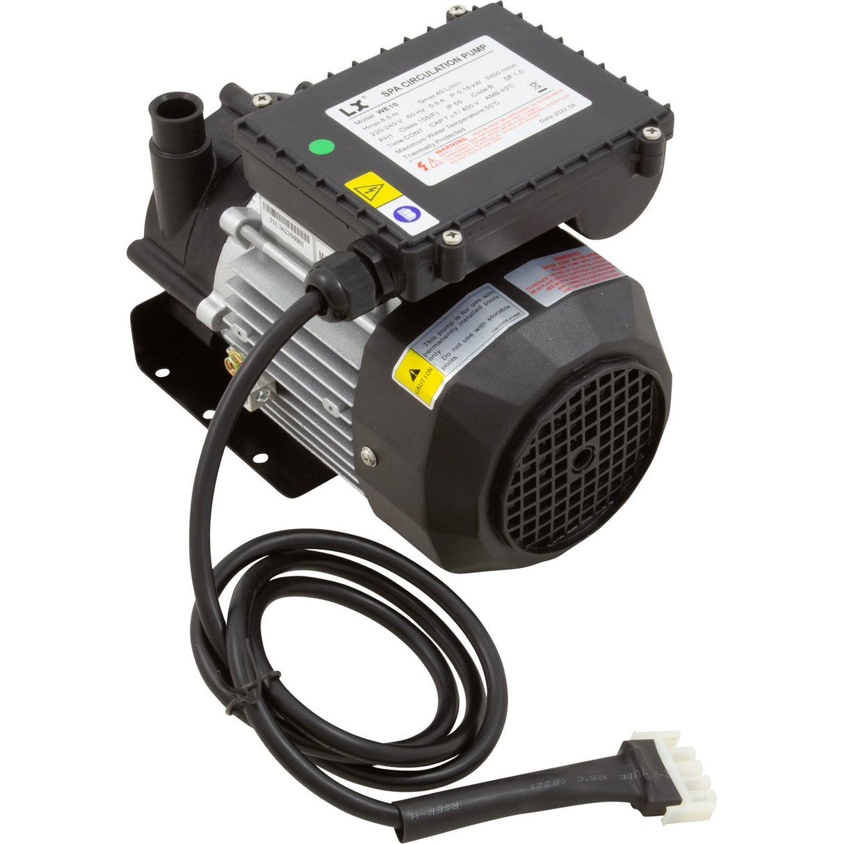 Pump, Circ, LX WE10, 230v, 3450rpm, 0.8A, 3/4"b : WE10 230V - Lingxiao (LX) Pump - WE10 230V - PartsForSpas.com