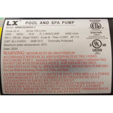 Pump, LX 48WUA, 2.0hp, 230v, 1-Spd, 48Fr, 2", SD, Bracketless : 48WUA2002C-I(NF) - Lingxiao (LX) Pump - 783362200089 - PartsForSpas.com