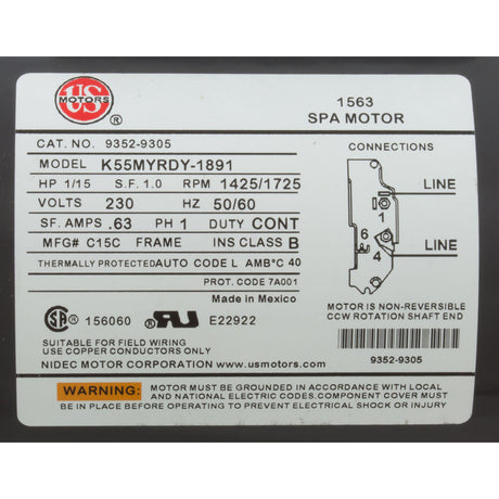Pump, Circ, Gecko Aqua Flo CMCP, 1/15hp, 230v, 1-1/2", OEM : 02593001-2010 - Aquaflo/Gecko - 02593001-2010 - PartsForSpas.com