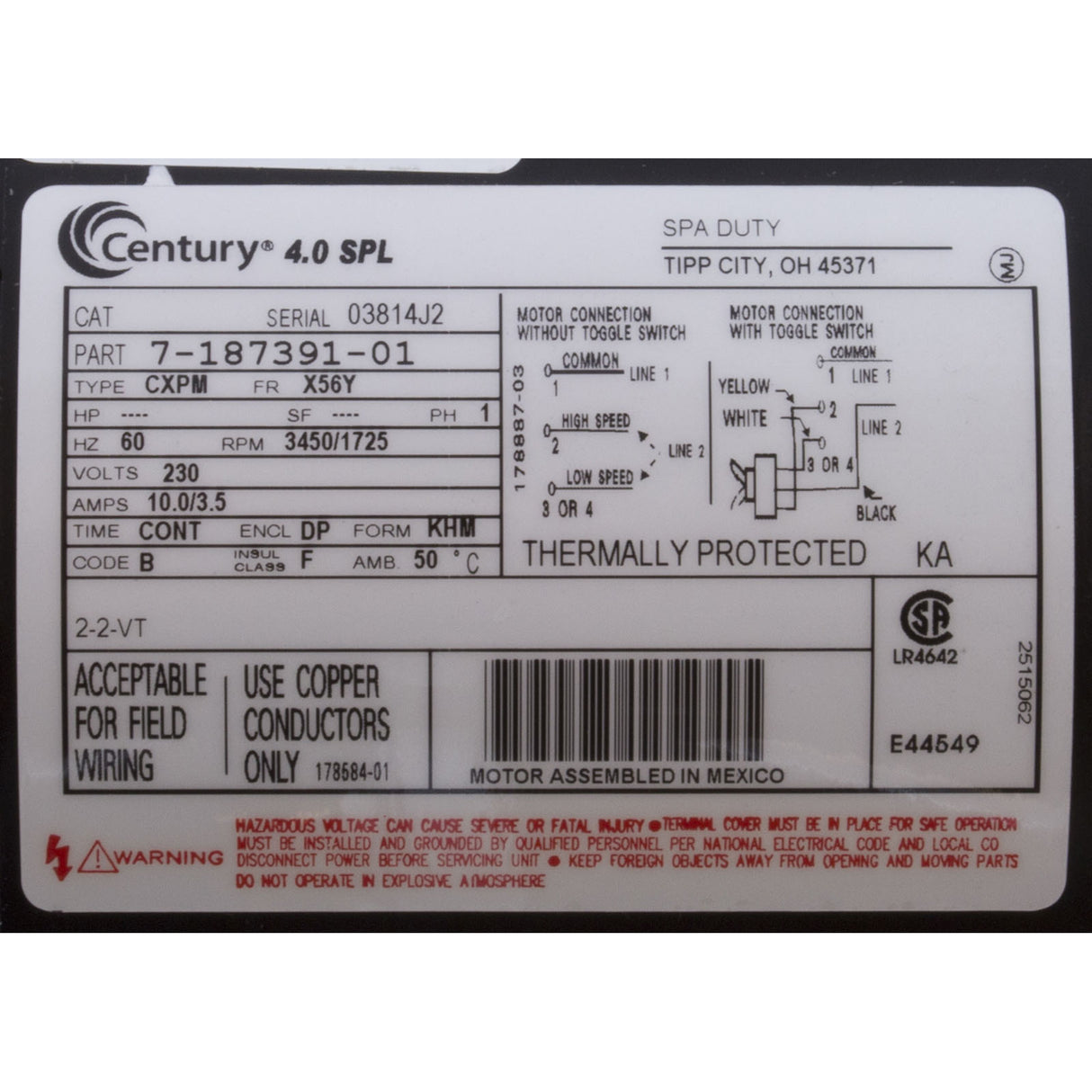 Pump, Aqua Flo XP2e, 2.0hp, 230v, 2-Spd, 56fr, 2", OEM : 05320761-2040 - Aquaflo/Gecko - 05320761-2040 - PartsForSpas.com