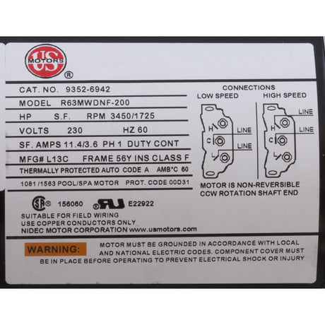 Pump, Aqua Flo XP3, 2.5hp, 230v, 2-Spd, 56fr, 2-1/2", OEM : 08326000-2041 - Aquaflo/Gecko - 08326000-2041 - PartsForSpas.com