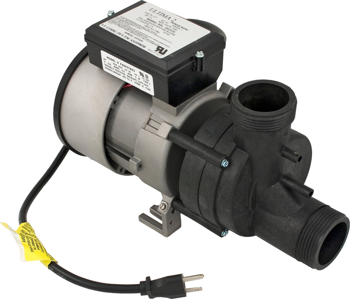 Pump, Bath, BWG Vico Power WOW, 1.0hp, 115v, OEM, AS : 1051057 - Vico/Balboa - 1051057 - PartsForSpas.com