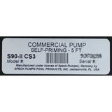 Pump, Speck S90-II, 0.75hp, 208-230/460v, 1-Spd, 3 Phase, Full : IG123-1075F-000 - Speck Pumps - IG123-1075F-000 - PartsForSpas.com