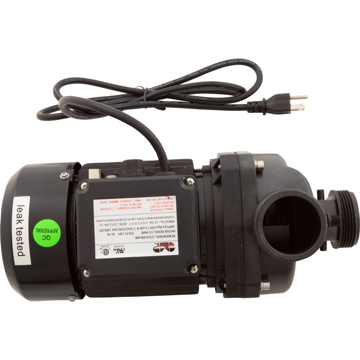 Pump, Bath, CMP Ninja, 115v, 1-1/2"mbt, 8.0A, OEM, AS : 27210-090-900 - Custom Molded Products - 27210-090-900 - PartsForSpas.com