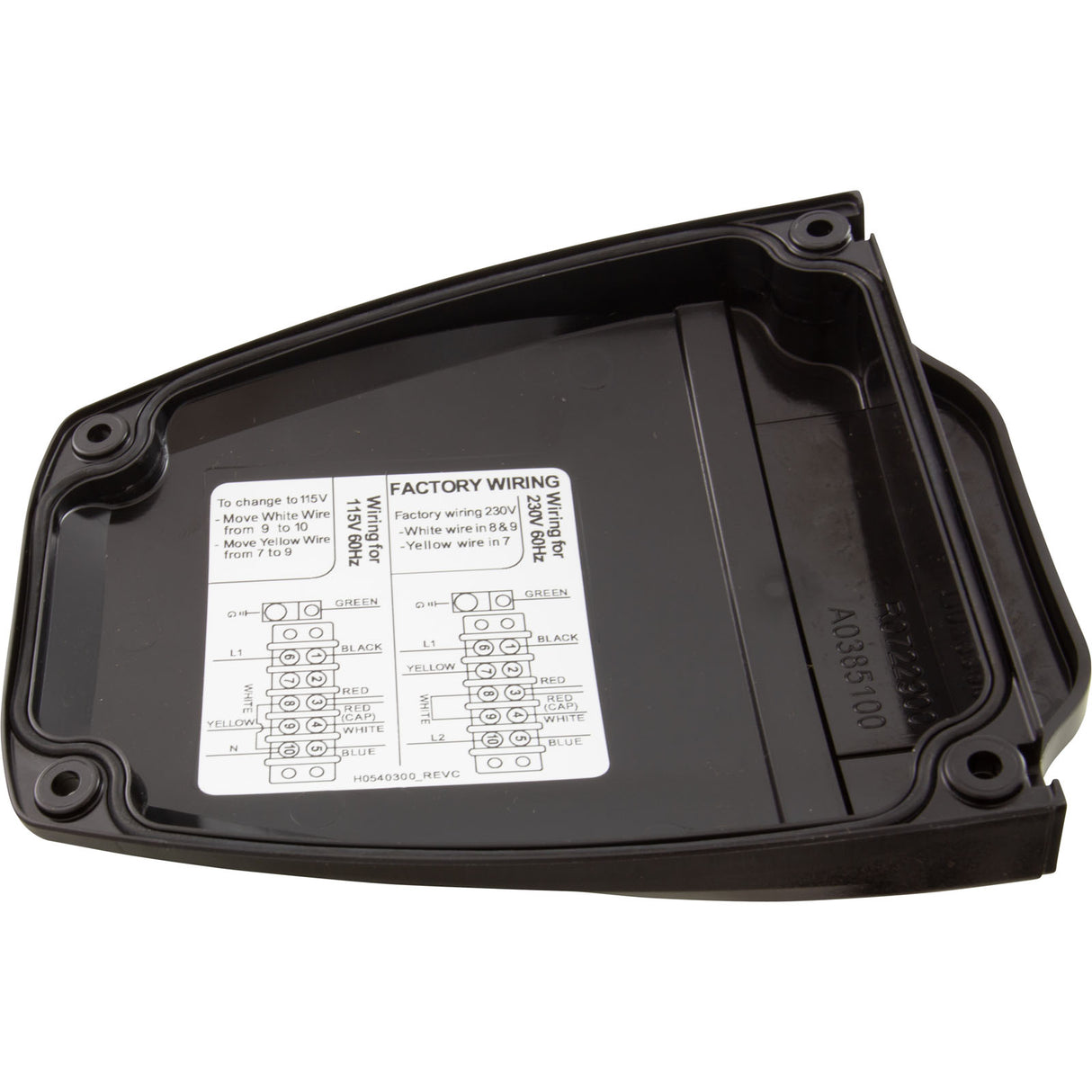 Capacitor Housing Cover, Zodiac Polaris PB4SQ Booster Pump : R0722900
