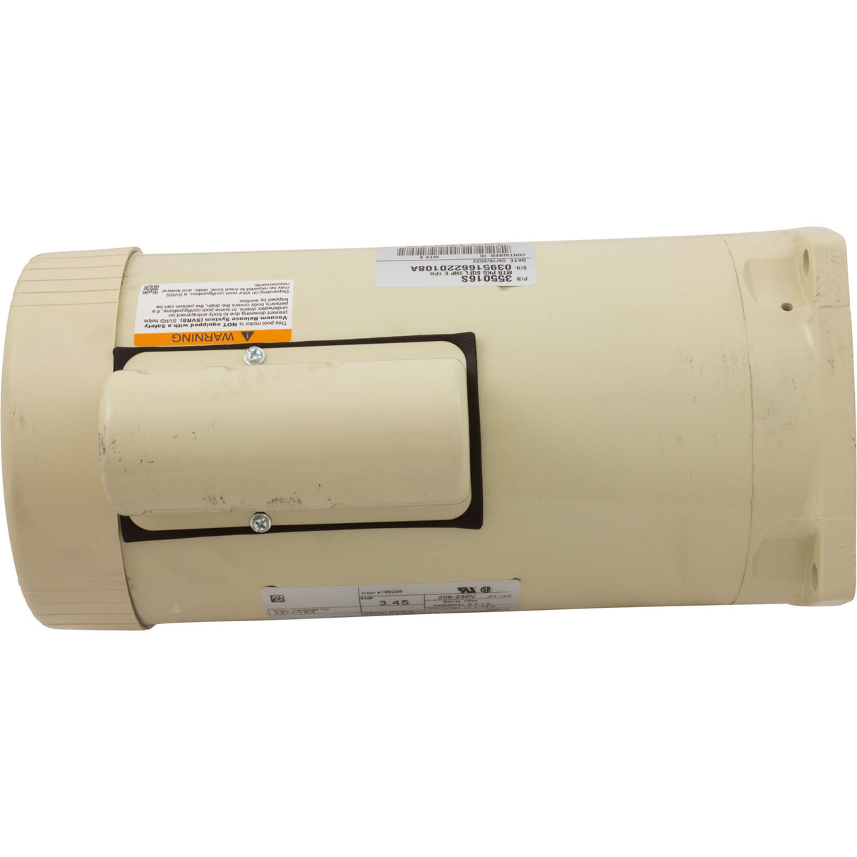 Motor, Pentair WFXF, 3.0hp, 208-230v, 1-Spd, SQFL, High Eff, OEM : 355016S