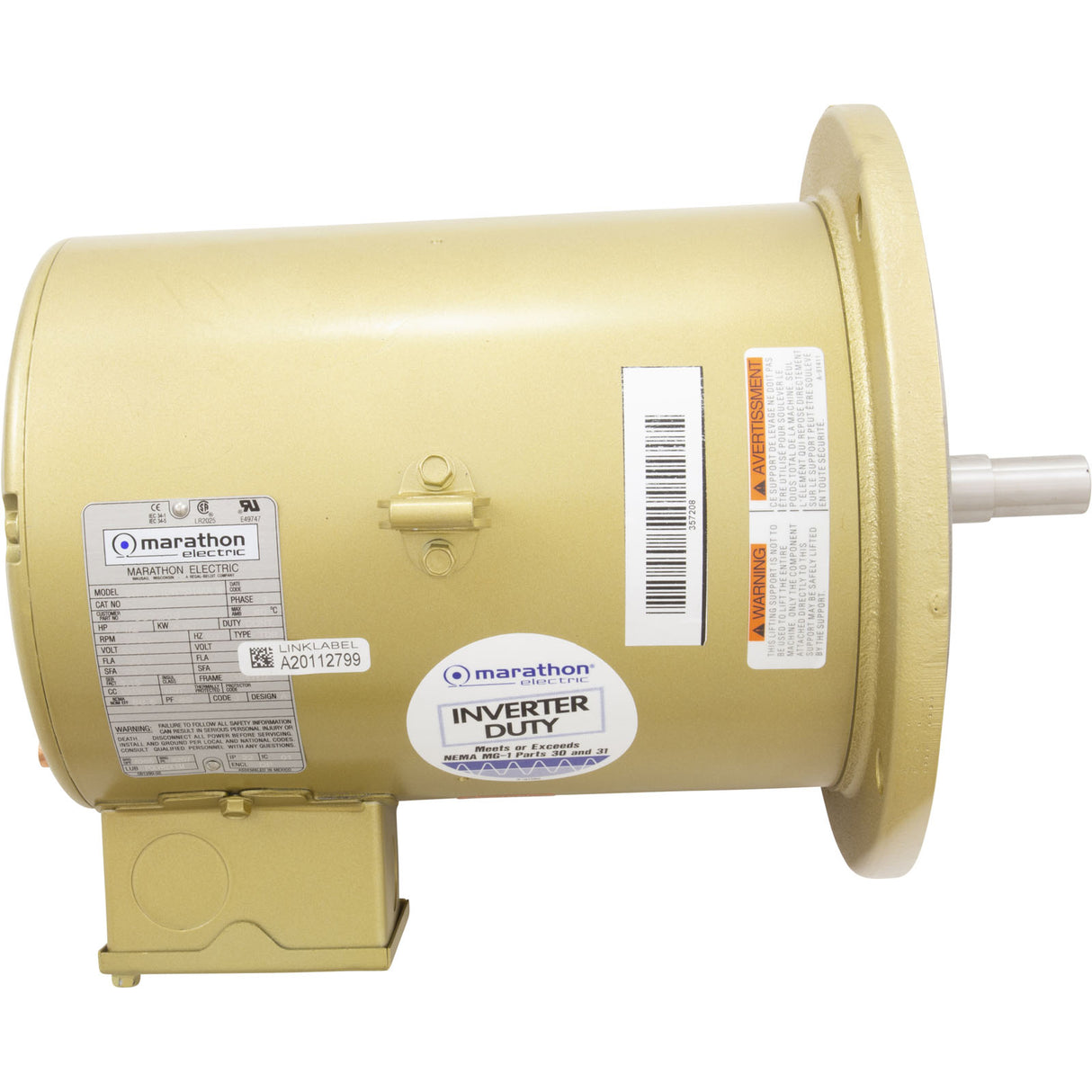 Motor, Pentair C Series, 7.5hp, 200v/208v, 3-Phase : 357208S