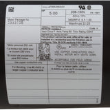 Motor, Pentair, 5.0hp, 230v, 1-Spd, 56Yfr, SQFL : 353319S