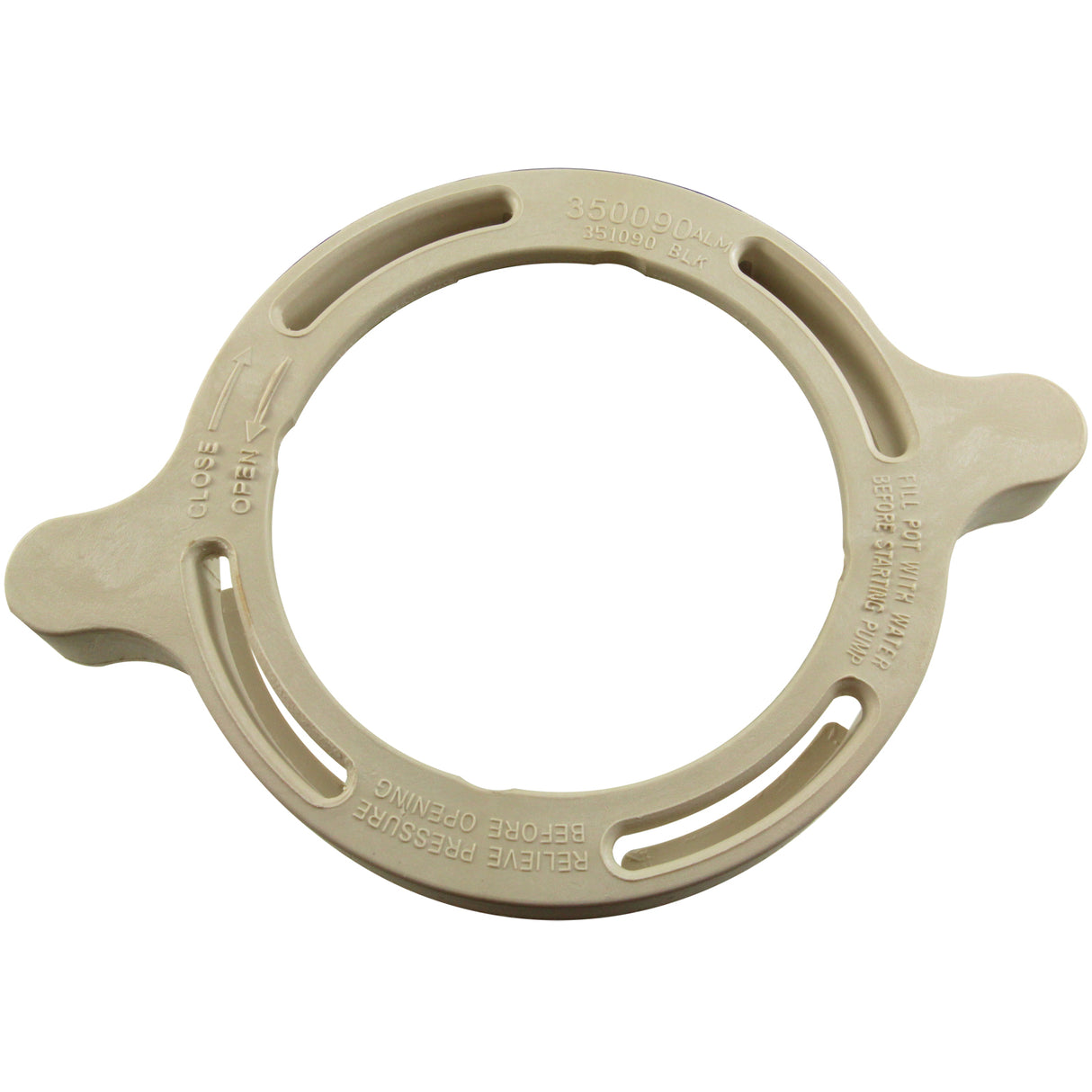 Ram & Clamp, Pentair SuperFlo, Trap Lid, White : 350090Z - Pentair - 788379911072 - PartsForSpas.com