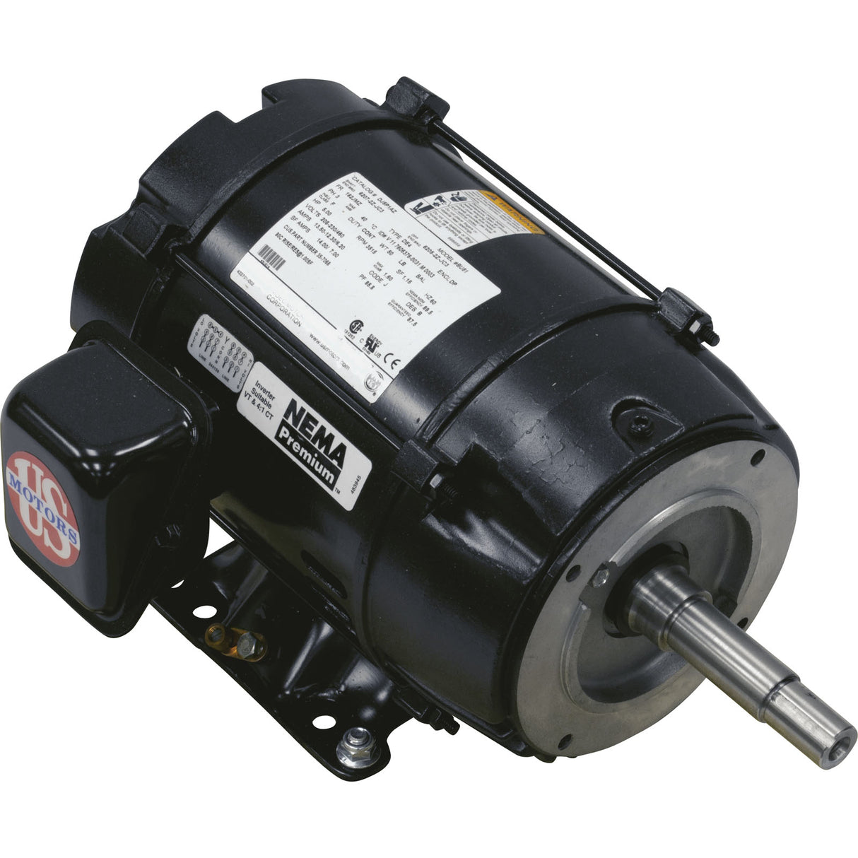 Motor, USMotor, 5.0hp, 208v-230v/460v, 3ph, 1-Spd, EQ Series, Pool : 357068S