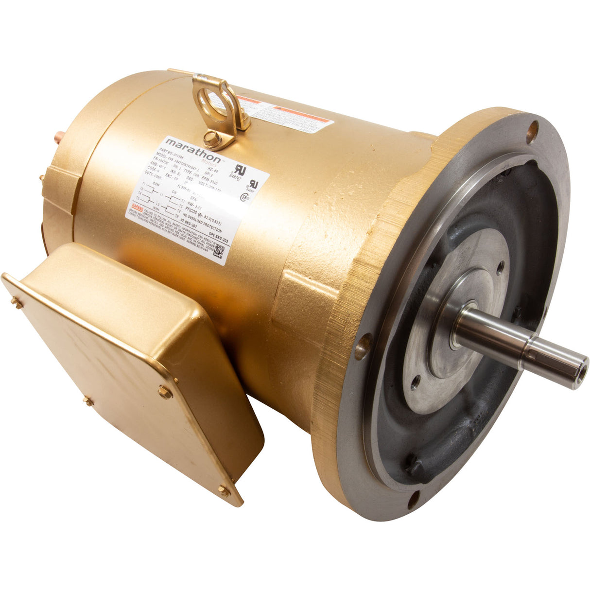Motor, Pentair, 5.0 Horsepower, 230v, 1 Speed, C-Series : 071366S - Pentair Pool Products - 788379804862 - PartsForSpas.com