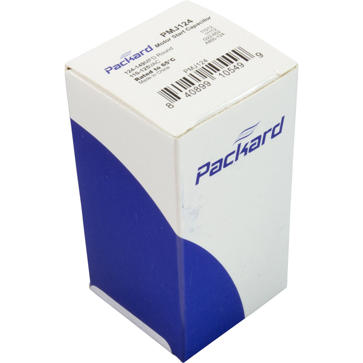 Start Capacitor, 124-149 MFD, 115v, 1-7/16" x 2-3/4" : BC-124