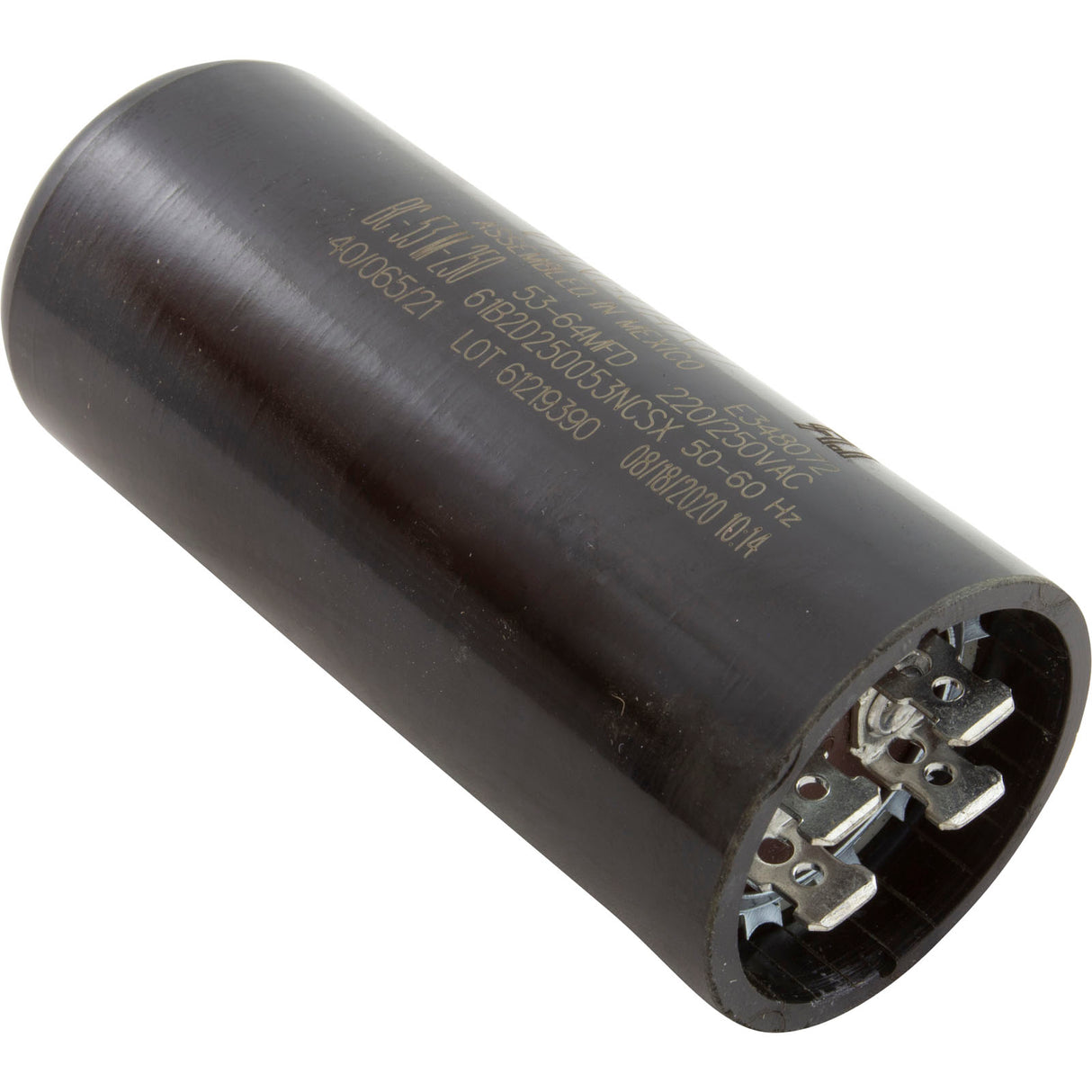 Start Capacitor, 53-64 MFD, 230v, 1-7/16" x 3-3/8" : BC-53M-250