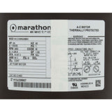 Motor, Marathon, 0.75hp, 115v/230v, 1-Spd, 56Jfr, C-Face Thd : 5U171
