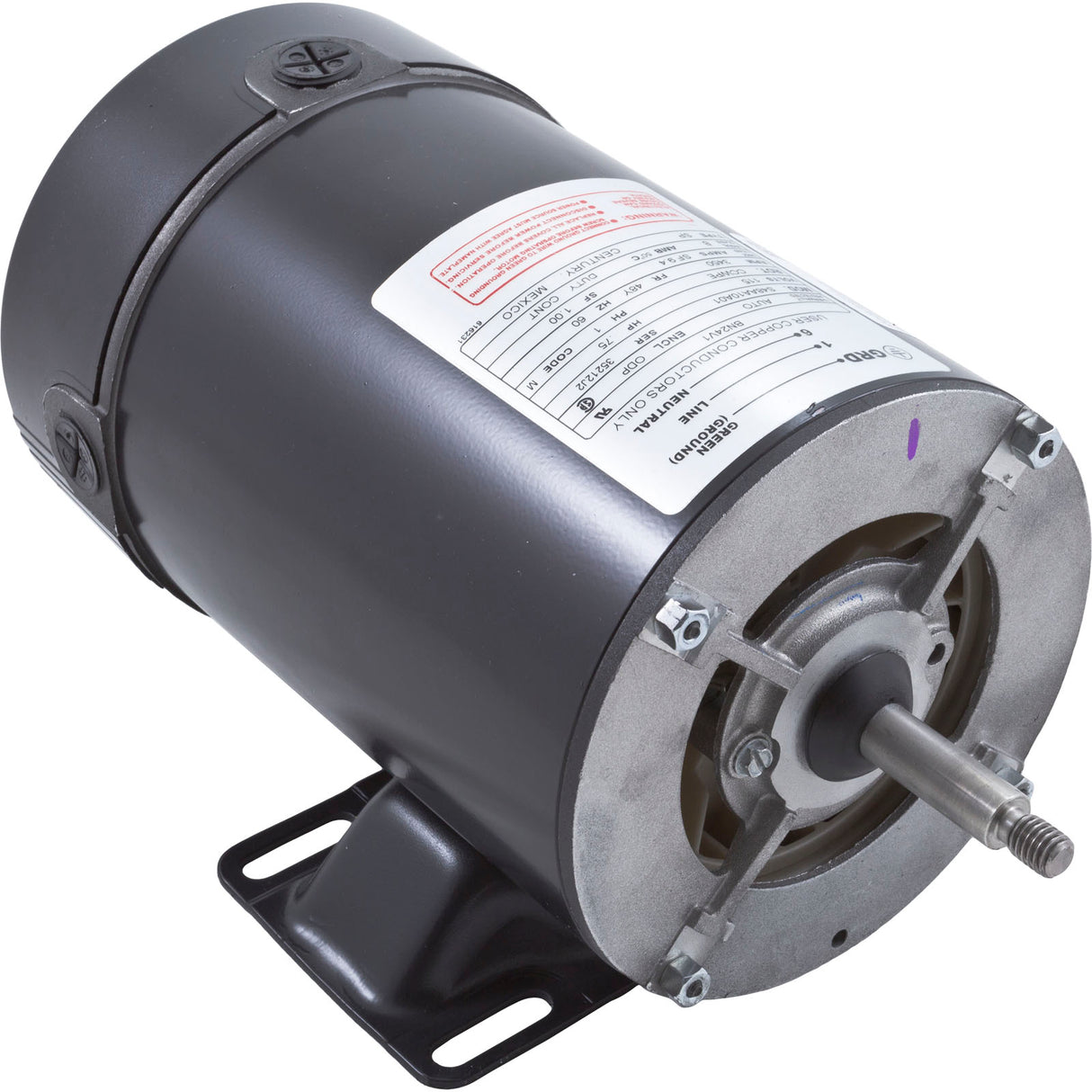 Motor, Century, 0.75 Horsepower, 115v, 1 Speed, 48 Frame : BN24V1