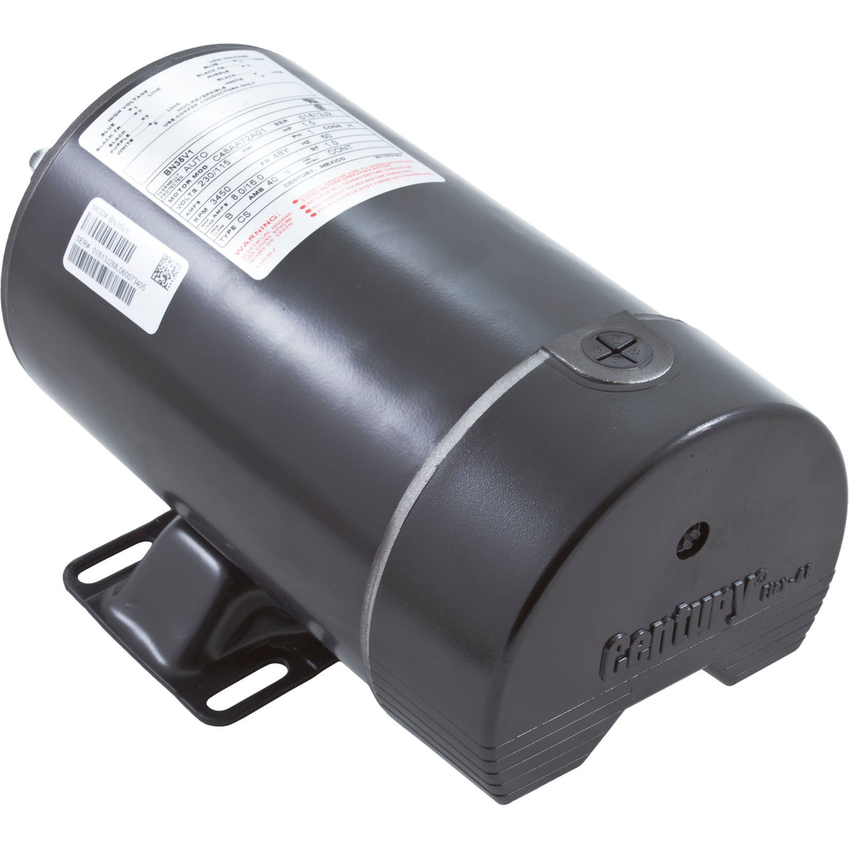 Motor, Century, 1.5 Horsepower, 115v/230v, 1 Speed, 48 Frame : BN35V1