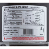 Motor, Century, 2.0 Horsepower, 115v/230v, 1 Speed, 48 Frame : BN40SS