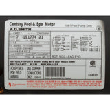 Motor, Century, 1.5hp, 208v-230v/460v, 3ph, 56Jfr, C-Face Thd : H617 - Century - H617 - PartsForSpas.com