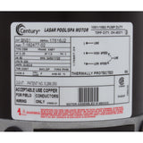 Motor, Century, 2.0 Horsepower, 230v, 2 Speed, 48 Frame : BN51