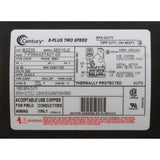 Motor, Century, 4.0 Horsepower, 230v, 2 Speed, 56 Y Frame : B2235