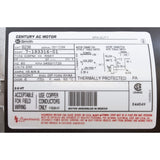 Motor, Century, 5.0 Horsepower, 230v, 2 Speed, 56 Y Frame : B236