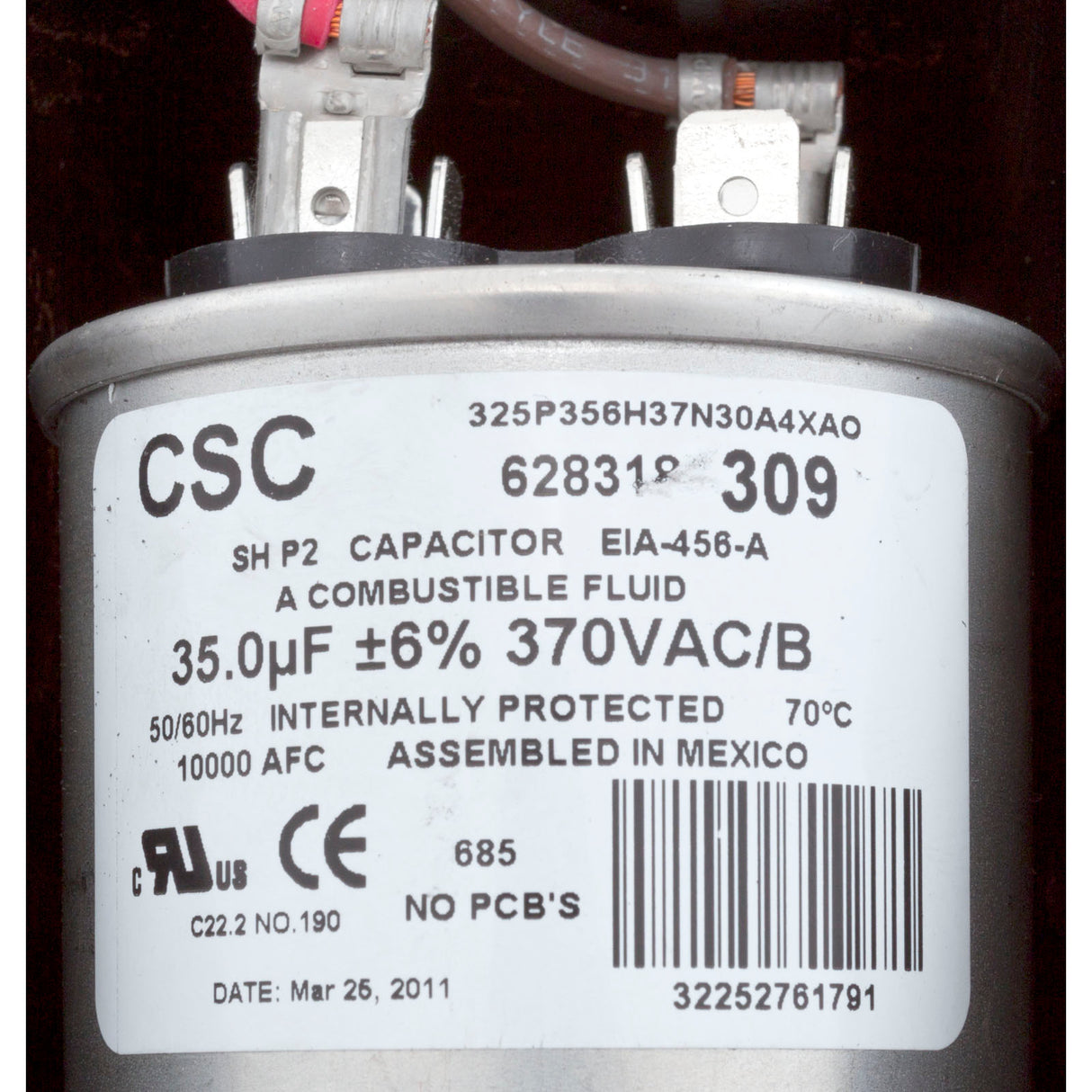 Motor, Century, 3.0 Horsepower, 230v, 1 Speed, 56 Y Frame : B237