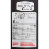 Motor, Century, 1.5hp, 230v, 2-Spd, 48Yfr, SQFL, Full : SQS1152R