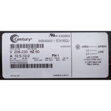 Motor, Century, 208v-230v, Var-Spd, 48fr, SQFL, V-Green : ECM16SQU